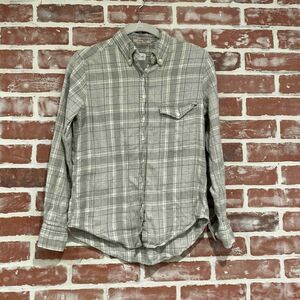 Gant Women Gray Soft Cotton Flannel Casual Button Down Long Sleeve Shirt Size XS